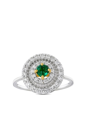 House of Meraki 18kt white gold Rianne emerald and diamond ring - Green