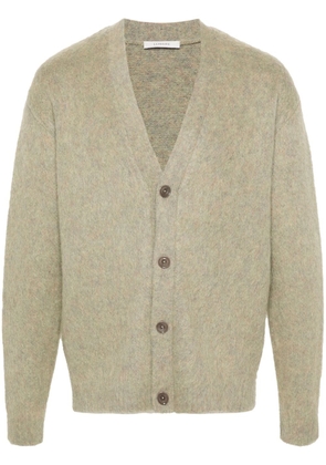 LEMAIRE brushed-effect cardigan - Green