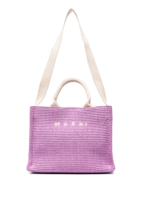 Marni small raffia tote bag - Purple