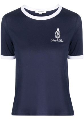 Sporty & Rich Vendome Ringer logo-print T-shirt - Blue