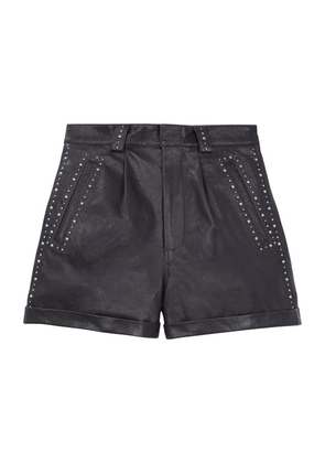 The Kooples Leather Embellished Shorts