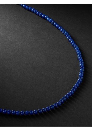 Mateo - Gold Lapis Lazuli Beaded Necklace - Men - Blue