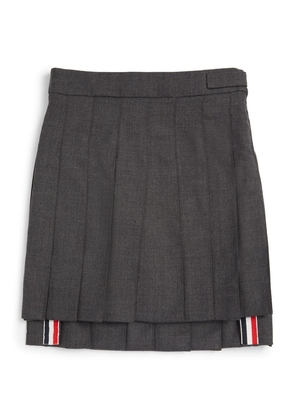 Thom Browne Kids Wool Pleated Skirt (2-12 Years)