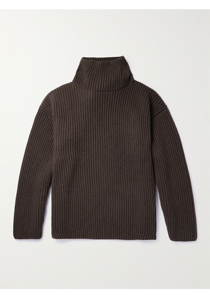 The Row - Manlio Ribbed Cashmere Rollneck Sweater - Men - Brown - S