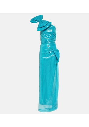Nina Ricci Sequined asymmetric maxi dress