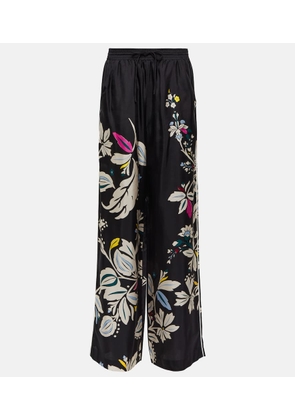 Dorothee Schumacher Floral wide-leg silk pants