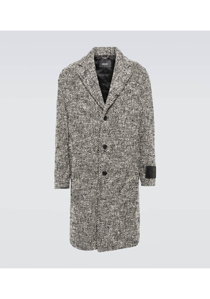 Versace Single-breasted bouclé coat