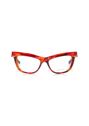 Bottega Veneta - Cat-Eye Acetate Glasses - Brown - OS - Moda Operandi