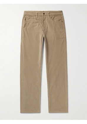 Saman Amel - Slim-Fit Straight-Leg Cotton-Blend Corduroy Trousers - Men - Neutrals - 32