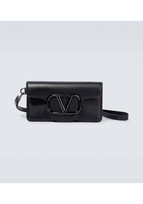 Valentino Garavani VLogo leather phone case