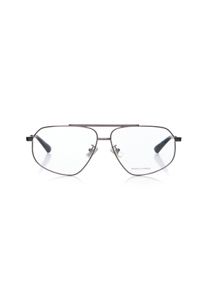 Bottega Veneta - Aviator-Frame Metal Glasses - Black - OS - Moda Operandi