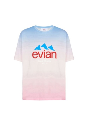 BALMAIN x EVIAN color gradient T-shirt