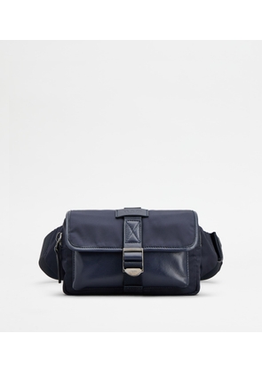 Tod's - Belt Bag in Fabric and Leather Micro, BLUE,  - Bags
