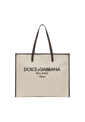 Large Structured Canvas Tote Bag