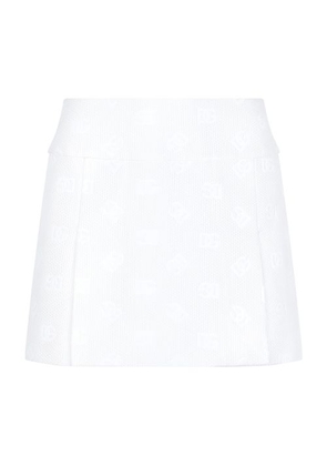 Quilted jacquard miniskirt