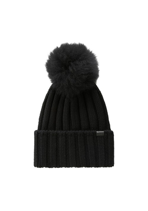 Beanie in Pure Virgin Wool with Cashmere Pom-Pom