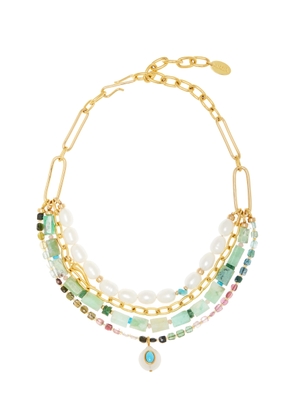 Lizzie Fortunato - Vizcaya Beaded Necklace - Green - OS - Moda Operandi - Gifts For Her