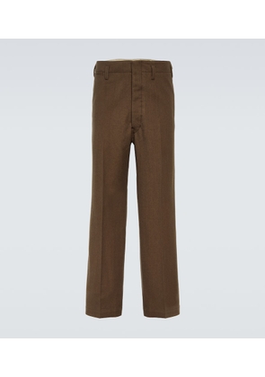 Lemaire Maxi cotton and wool chinos