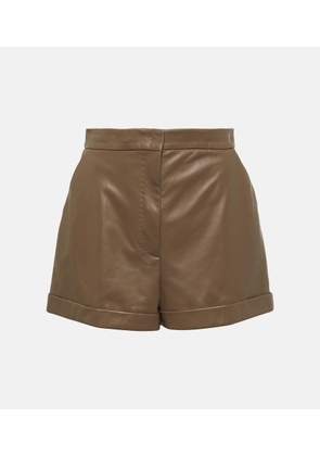 Max Mara Andorra leather shorts