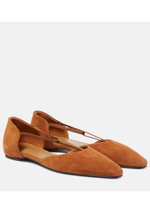 Toteme T-Strap suede flats