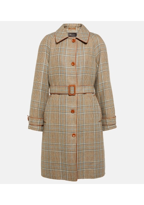 Loro Piana Checked linen and wool coat