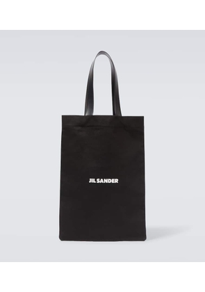 Jil Sander Logo cotton canvas tote bag