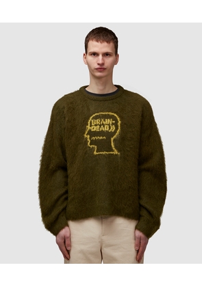 Uni logo head knit sweatshirt