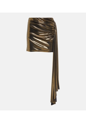 Blumarine Draped metallic miniskirt