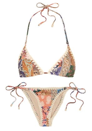 Devi paisley one-shoulder swimsuit in multicoloured - Zimmermann