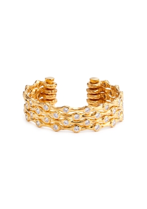 Joanna Laura Constantine Feminine Waves 18kt Gold-plated Cuff