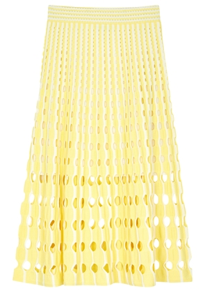 Jonathan Simkhai Jax Open-knit Midi Skirt - Yellow - L (UK14 / L)