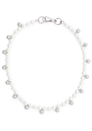 Simone Rocha Bell Charm Faux Pearl Necklace