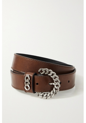 KATE CATE - + Net Sustain Embellished Leather Belt - Brown - 65,70,75,80,85,90