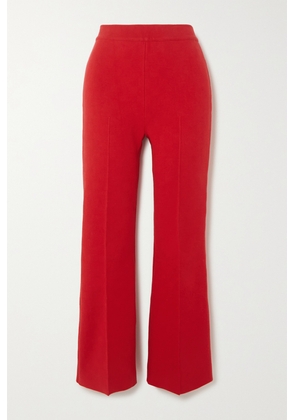 HIGH SPORT - Kick Cropped Stretch-cotton Flared Pants - x small,small,medium,large,x large