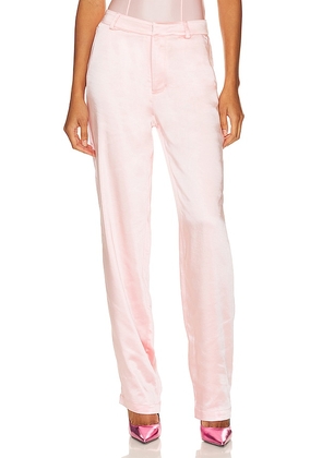 Good American Satin Trouser in Rose. Size 0, 12, 6, 8.