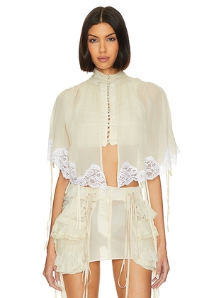 Aniye Records Ary Cropped Top in Cream. Size 44/L.