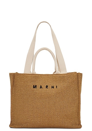 Marni Large Basket in Sienna & Natural - Brown. Size all.