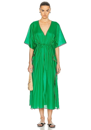 ERES Colorama Cotton Voilier Dress in Fou - Green. Size all.