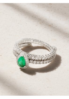 Amrapali London - 18-karat White Gold, Diamond And Emerald Ring - Green - 7
