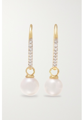 Mateo - 14-karat Gold, Pearl And Diamond Earrings - One size