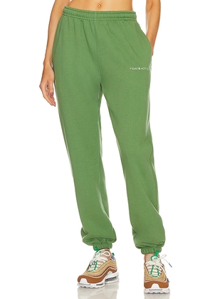 7 Days Active Organic Fitted Sweat Pants in Green. Size XS.