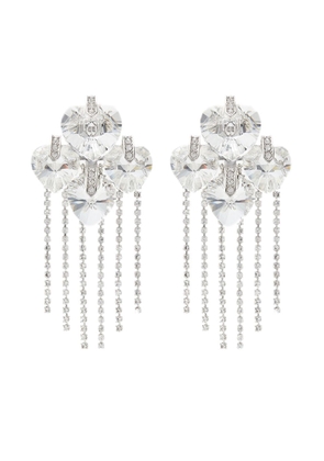 Jimmy Choo heart crystal drop earrings - Silver