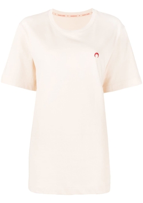 Marine Serre slogan-print relaxed T-shirt - White