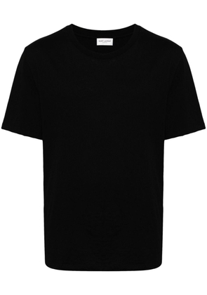 Saint Laurent logo-appliqué cotton T-shirt - Black