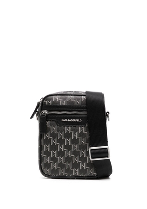 Karl Lagerfeld Kmono Klassic monogram messenger bag - Black