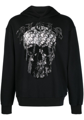 Philipp Plein graphic-print pullover hoodie - Black