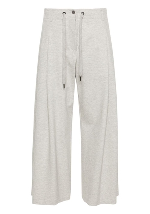Brunello Cucinelli mélange cropped trousers - Grey
