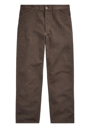 Ralph Lauren RRL striped straight-leg cotton trousers - Black