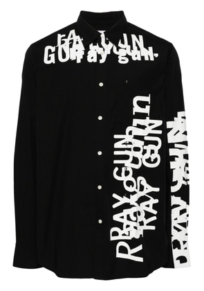 Takahiromiyashita The Soloist slogan-print shirt - Black