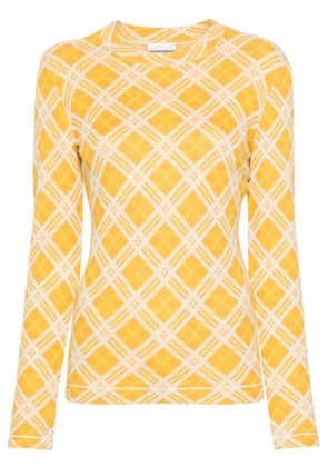 Claudie Pierlot pattern-intarsia jumper - Yellow